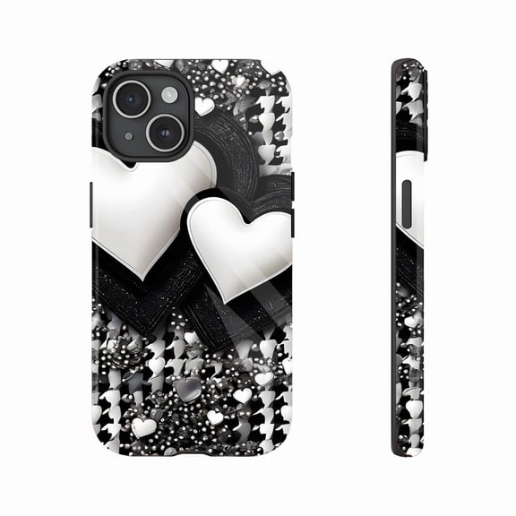 Sparkling Heart Phone Case for Couples & Lovers, Valentine’s Day Gift Compatible with iPhone 11/12/13/14/15/16 (Pro Max/Plus)
