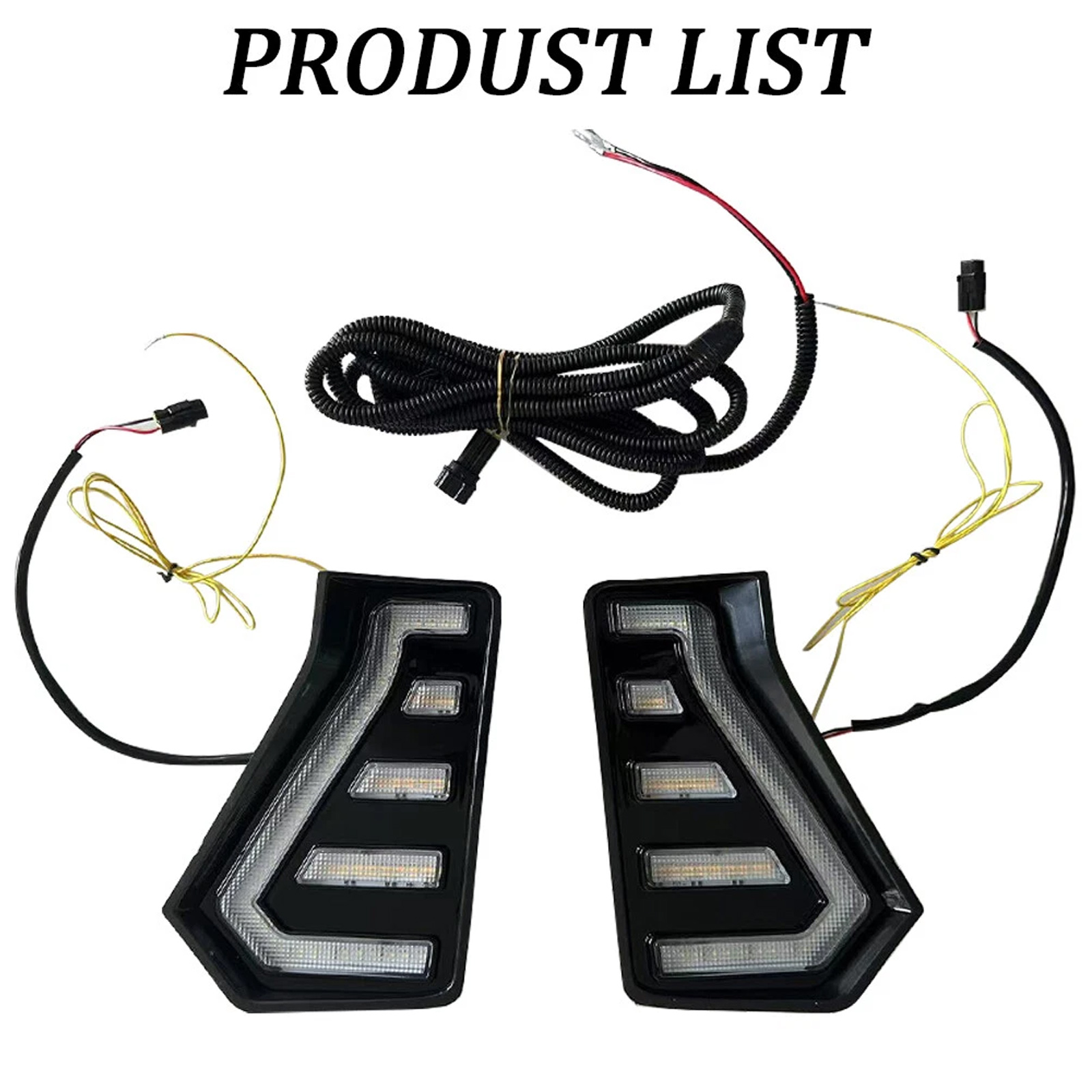 LED DRL Fog Lights for 2024-2025 Toyota Tacoma with White/Amber Sequential Turn Signal - SAE/DOT Certified Plug & Play Direct Replacement