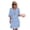 Blue, variant on Layered Chiffon Dress for Women Long Sleeve Crew Neck Ruffle Tiered Flowy Dress Casual Wedding Guest Dress Blue