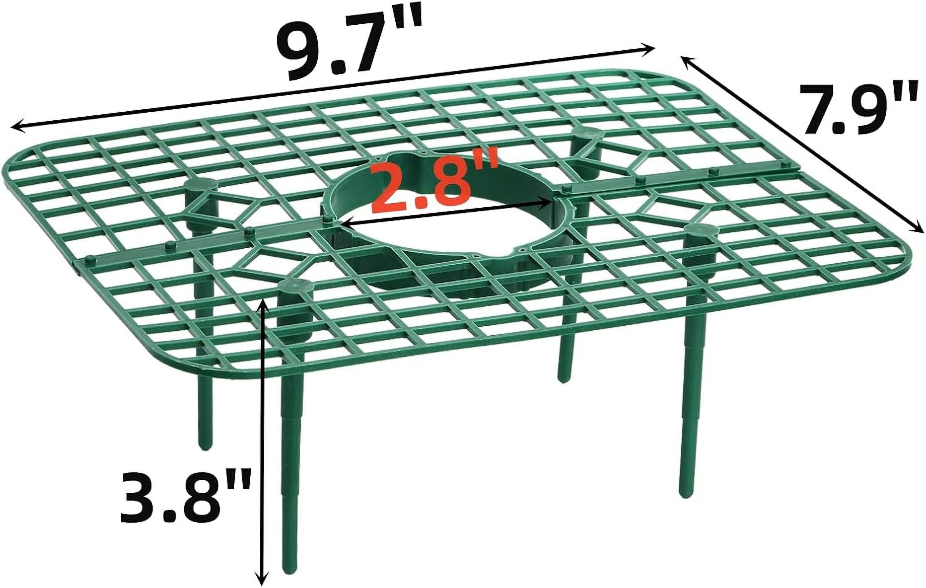 20 Pack Square Strawberry Supports, Strawberry Growing Rack with 4 Sturdy Legs, Plastic Strawberry Plant Stand Holder, Strawberry Growing Frame Holder Cage, Keeping Berries Clean