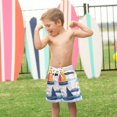 thumbnail image 4 of FORMRS Boys Swim Trunks Quick Dry Mesh Liner Boardshorts Sizes XS-XL, Orange Hand Drawn Sailboats, 4 of 7