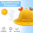 thumbnail image 4 of 50-54 cm Circunferencia de la cabeza Sombrero de bebé Sombrilla Protector solar Sombrero de lavabo Sombrero de pescador de amor Sombrero lindo para niños, naranja, 4 of 5