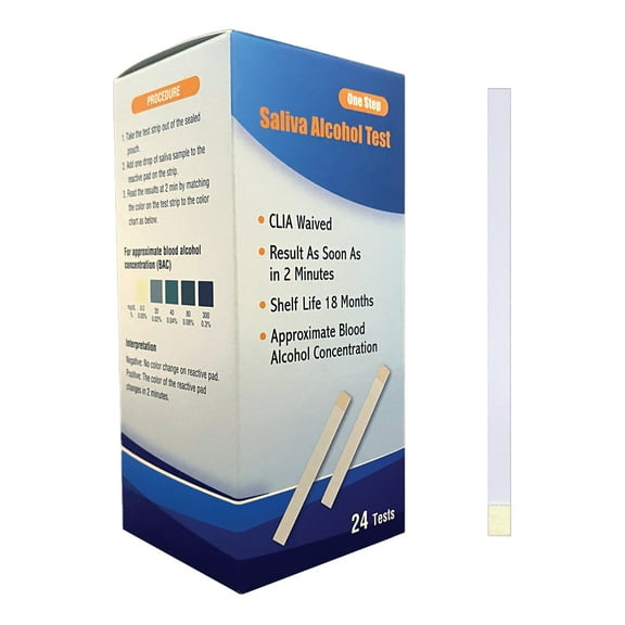 Prime Screen - [10 Pack] Saliva Alcohol Test Strip, High Accurate Home Test Kit, Result in 2 Minutes - W53-S