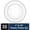 Clear with Silver Rim, variant on Impresserve Contrast Collection Disposable Plastic Plate Set, 7” & 10”, Clear with Silver Rim, 32 Count