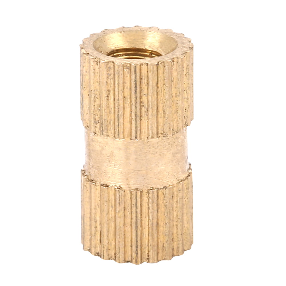 New B Type Single Pass Through Blind Hole Brass Insert Part Embedded Knurled Nut 