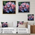 thumbnail image 4 of Designart "Harmonious Fusion Pink Blue Hydrangea" Floral Floater Framed Wall Art Living Room, 4 of 7
