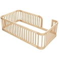 thumbnail image 6 of Euroco Twin Size Floor Bed with Fence for Kids and Toddlers, Natural, 6 of 9
