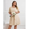 thumbnail image 2 of Vestido Hanna Nikole 2025 para mujer, talla grande, albaricoque, 14+, 2 of 7