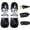 Black, variant on Iron Forge Cable 2 Pack 3 ft Brown Extension Cord with 3 Outlets - 16/2 SJTW 2 Prong Indoor Extension Cord with Multiple Outlets