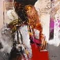 thumbnail image 2 of Magis, Pascal 20x20 Gold Ornate Wood Framed with Double Matting Museum Art Print Titled - Variations abstraites XII, 2 of 4