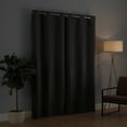 thumbnail image 6 of Eclipse Desmond Basketweave 100% Blackout Thermaback Grommet Curtain Panel, Charcoal, 40 x 108, 6 of 12