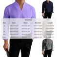 thumbnail image 2 of LEAVINGSUO Mens Dress Shirts Stand Collar Solid Color Casual Button Pocket Long Sleeve Shirt Purple S, 2 of 4