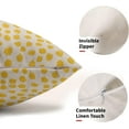 thumbnail image 3 of Yellow Cream Pillow Covers 12x20 Set of 2 Boho Design Polka Dot Throw Pillows Modern Brush Strokes Print Decorative Outdoor Pillowcase Lumbar Cushion Cover Linen Case for Home Sofa Couch, 3 of 6
