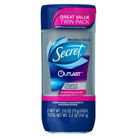 Secret Outlast Xtend Antiperspirant Deodorant, Protecting Powder Clear Gel, 2.6 oz Twin Pack