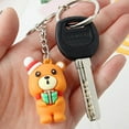 thumbnail image 2 of kurtrusly Keychain Christmas Themed Silicone Pendant Key Ring Bag Decorative Attachment Alloy Keychain, Type 1, 2 of 7