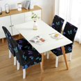 thumbnail image 3 of Washable Butterfly Floral Dining Chair Covers Set of 4, Stretch Polyester Slipcovers, Removable Seat Protector for Banquet or Home, 3 of 7