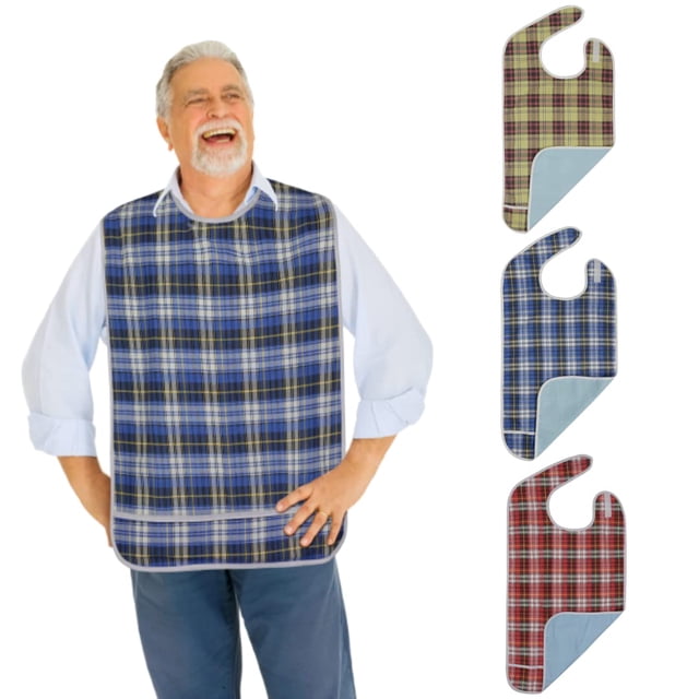 Paquete de 3 delantales impermeables Bib Modaliv Premium para adultos
