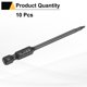 thumbnail image 3 of Uxcell 10pcs Punta de Destornillador Torx T6 1/4" Hex Shank 75mm/3" Longitud Acero S3 Magnético a Prueba de Manipulación Cabeza Estrella de 6 Puntos, Negro, 3 of 7