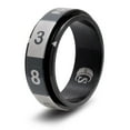 thumbnail image 1 of CritSuccess d8 Dice Ring with 8 Sided Die Spinner (Size 8 - Stainless Steel - Black), 1 of 1