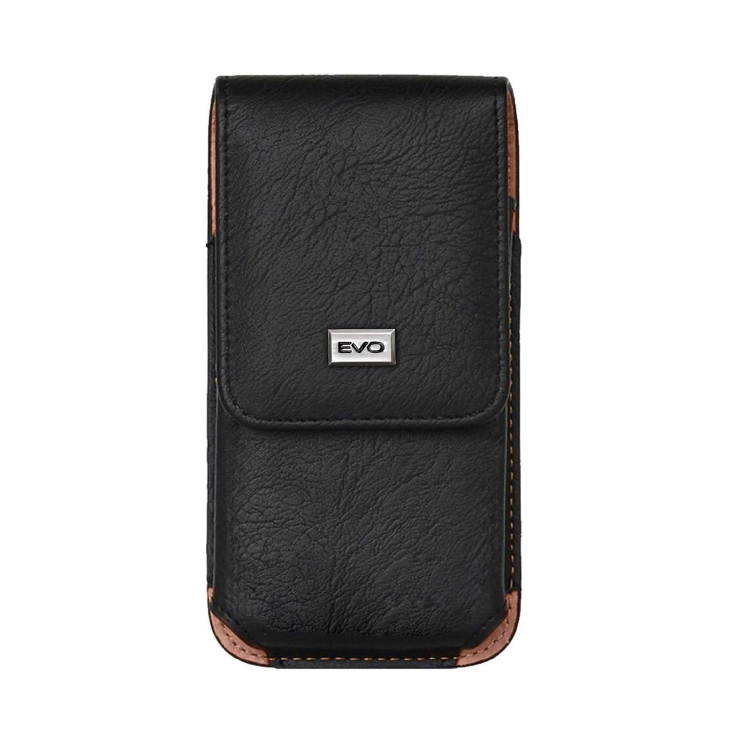 EVO 5.5" Vertical Texture Leather Pouch - Black