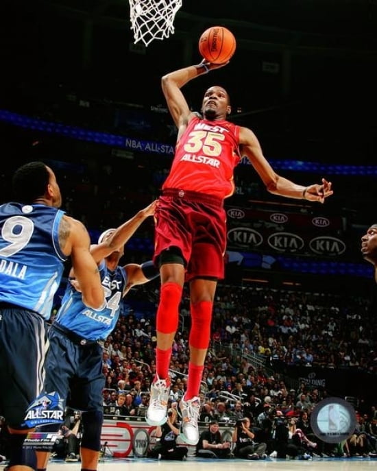 Kevin Durant 2012 NBA AllStar Game Action Photo Print (11