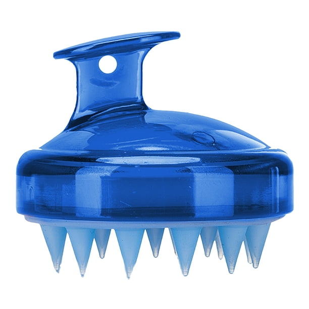 Cepillo de pelo suave Estilo Champú del cuero cabelludo Cepillo el cabello , Azul Baoblaze cepillo de silicona para champú