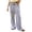 Blue, variant on Women's Striped Wide Leg Pants with Pockets, Casual Elastic Drawstring Waist Palazzo Trousers, Summer Loose Fit Boho Long Pants