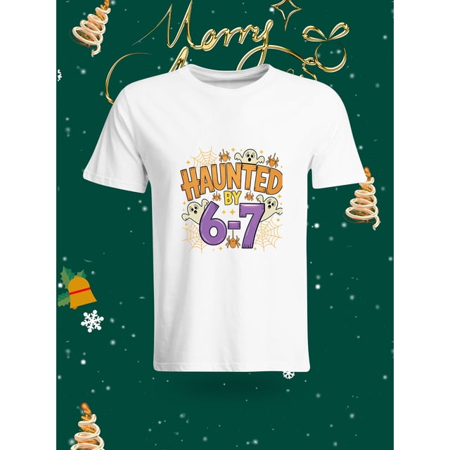 Funny 67 Number Christmas Element Printed Unisex T-Shirt Fashion Casual Top with Festive Atmosphere