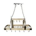 thumbnail image 2 of Elegant Designs 2 Light Kitchen Wood Pot Rack with Downlights, 2 of 6