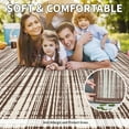 thumbnail image 5 of VUNATE Outdoor Rug Carpet 5'x8' Waterproof Reversible Patio Rug Portable Modern Abstract Indoor Outdoor Rug Plastic Straw Rug for RV Camping Garden Picnic Deck Backyard Porch Decor Beige and Brown, 5 of 8