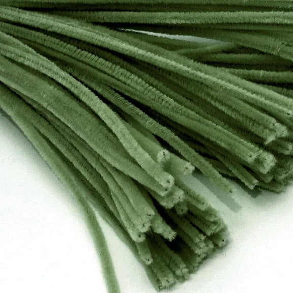 Chenille Stems, Pipe Cleaner, 12-inch (30-cm), 100-pc, Olive Green