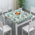 thumbnail image 3 of Square Tablecloth with Elastic Edges 34 * 34 Inch Pioneer Waterproof Rose Floral Pattern Table Cover Washable Indoor and Outdoor for Party Kitchen Dinner Banquet Patio Picnic, 3 of 6