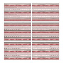 Red and White Christmas Striped Pattern Summer Placemats Table Placemats Set Of 6-Linen Kitchen Washable Placemats Table Mats 11.8"x17.7" Non-Slip Heat Resistant