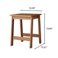 Mainstays Small Square Wood Side Table, Walnut Finish