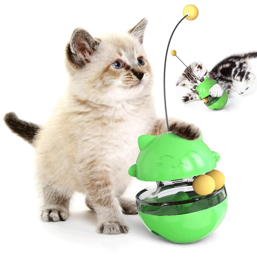 Cat Food Dispenser Treat Toys, Interactive Treat Dispensing Slow