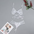 thumbnail image 3 of Women's Chemises Negligees Night Wear Women Sexy Lingerie Chemise Nightgowns for Women with Bra Support Sexy Bunny Lingerie for plus Size Bikini Couples Christmas on Clearance White M, 3 of 5