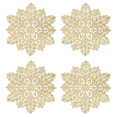 thumbnail image 1 of Snowflake Placemats Decorations Red Snowflake Tablemats Kitchen Table Mats for Christmas Holiday Wedding Decorative B, 1 of 5
