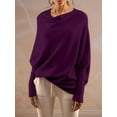 thumbnail image 5 of Women'S Fall Sweaters 2025 Casual Long Batwing Sleeve Loose Off Shoulder Knit Pullovers Jumper Tops  One size, 5 of 7
