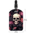 thumbnail image 6 of Square 2Pack PU Leather Roses and Skull Cruise Luggage Tag with Privacy Cover and Name ID Tag for Travel Handbags Backpacks Luggage Tags, 6 of 6