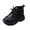 Black, variant on OWUUcdse Girls Thermal Snow Boots, Non-Slip Thermal Fleece-lined Lace Up Shoes for Cold Weather Pink Size 12 (Little Kids)