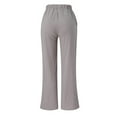 thumbnail image 6 of Aloohaidyvio Women's Casual Loose Elastic Waist Comfy Trousers Pockets Cotton Linen Pants, 6 of 6