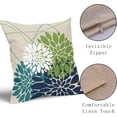 thumbnail image 4 of Blue Green Teal Pillow Covers 16x16 White Flower Elegant Colored Decorative Throw Pillows Farmhouse Outdoor Decor for Home Sofa Bed Couch Modern Floral Square Cushion Cases, Set of 2, 4 of 7