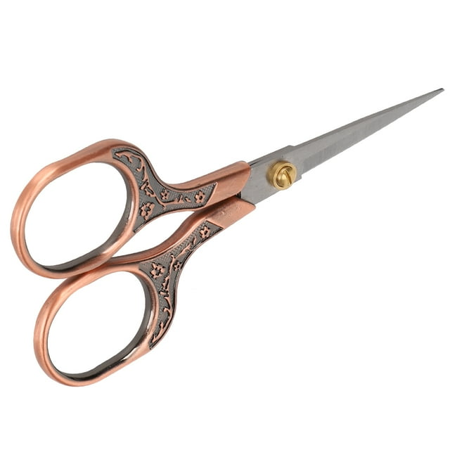 Vintage Sewing Scissors With Plum Blossom Design, Durable Stainless Steel For Embroidery Craft Needle Work Art