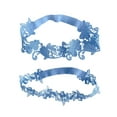 thumbnail image 1 of 2x Liga Nupcial de La Boda Flor de Encaje Liguero Anillo de La Pierna Novia Muslo Liguero Estiramiento Niñas Pierna Nupcial Liga para La Danza Clubwea Azul Macarena Liga de encaje, 1 of 7