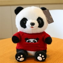 Cute Plush Doll Panda Stuffed Animal With Pp Cotton Filling, Soft And Comfortable For Kids, Perfect Holiday Gift And Companion, Ideal For Children And Pet Play, One Size