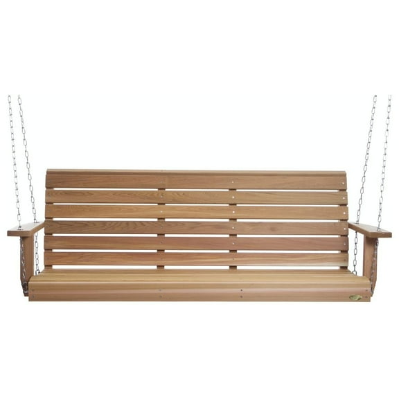All Things Cedar PS70 Natural Western Red Cedar 6 Foot Porch Swing