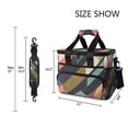 thumbnail image 3 of FORMRS Insulated Cooler Bag 24 Cans Capacity Soft Leakproof Lunch Box with Side Pockets, Green Geometric, 3 of 7