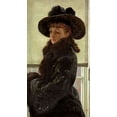 thumbnail image 2 of Tissot, James Jacques 9x14 Black Ornate Wood Framed with Double Matting Museum Art Print Titled - Mavourneen, Portrait of Kathleen Newton, 2 of 4