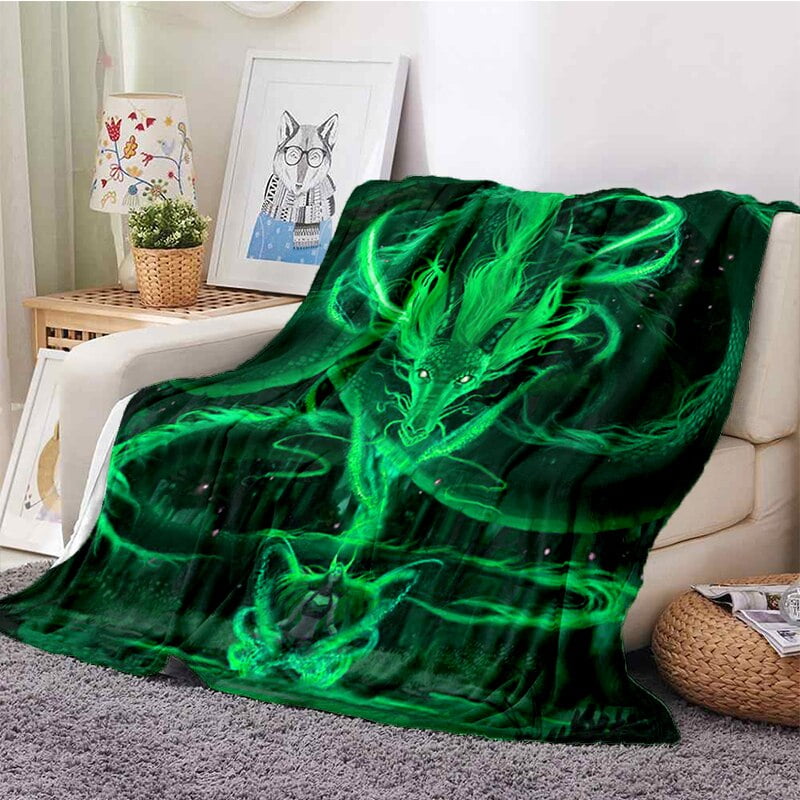 Colorful Dragon Blanket Dragon Blanket Soft Flannel Fleece Throw