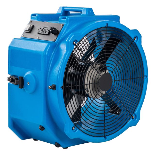 MOUNTO AM25AX 2 velocidades 1/4 HP 4000 CFM 18 pulgadas ventilador axial ventilador de aire con carcasa roto-molde para restauración de daños por agua, refrigeración de aire, ventilación y secado - Po
